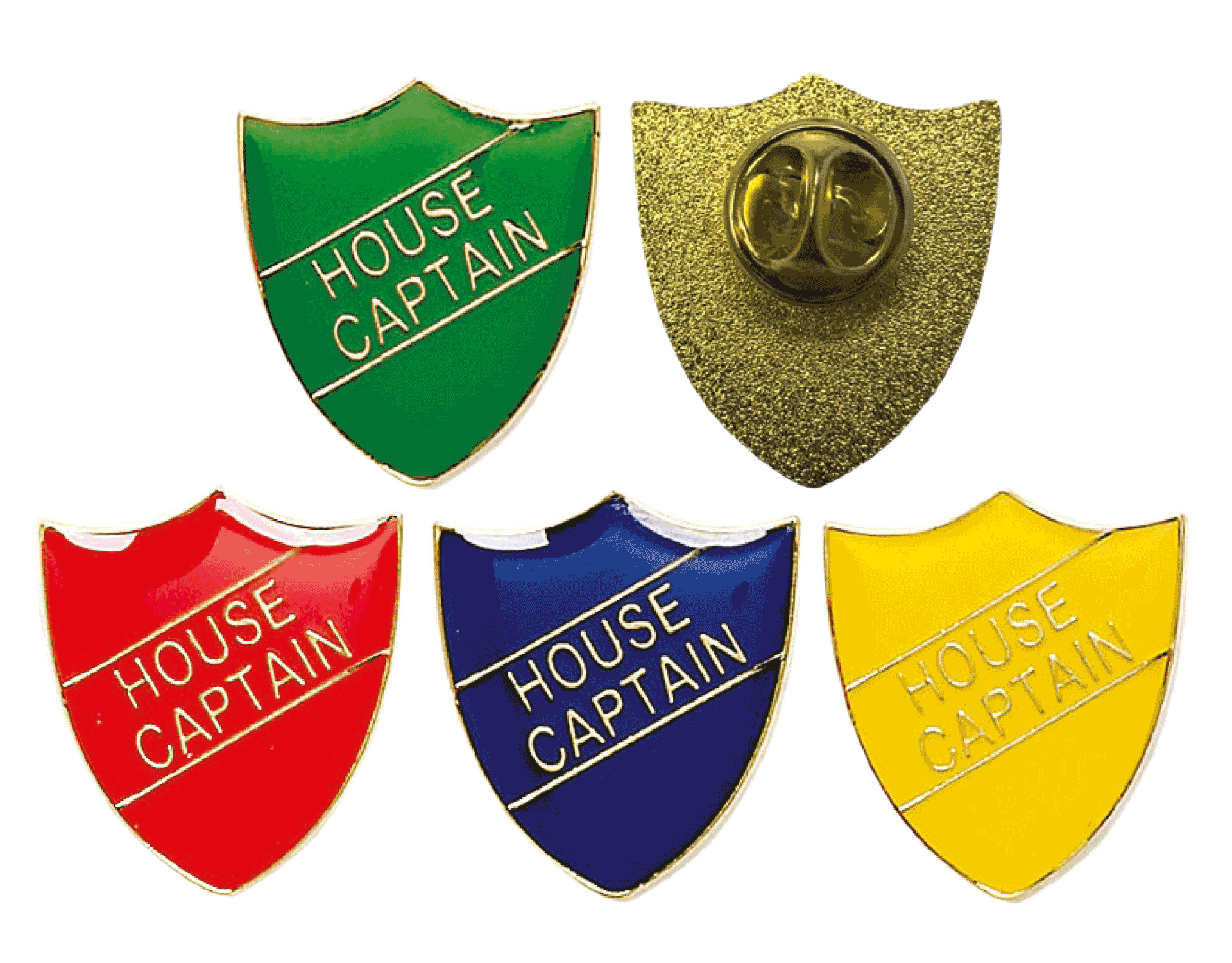 ‘House Captain’ Shield Lapel Badges Running Imp Running Imp